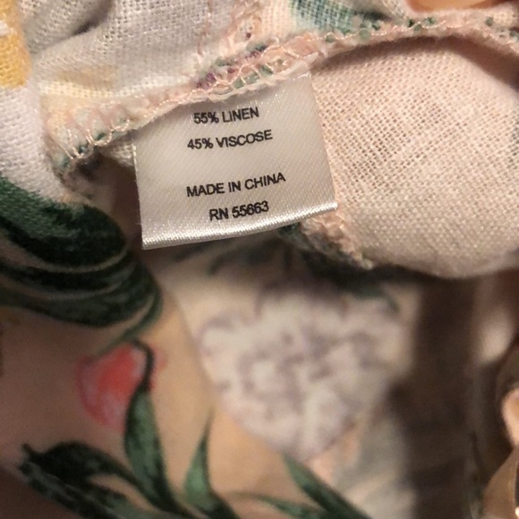 Athena Marie linen blend a-line floral skirt - Picture 7 of 7